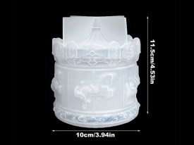 Molde silicona alhajero carrusel bajo 